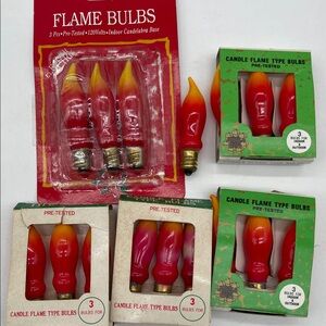 Vintage Liberty Vibrant Flame Bulbs - Red and Yellow-Five Packs Of Three